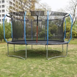 Trampoline 8FT 10FT 12FT 14FT 16FT, Recreational Trampolines with Enclosure Net, Outdoor Anti-Rust Trampolines for Kids and Adults
